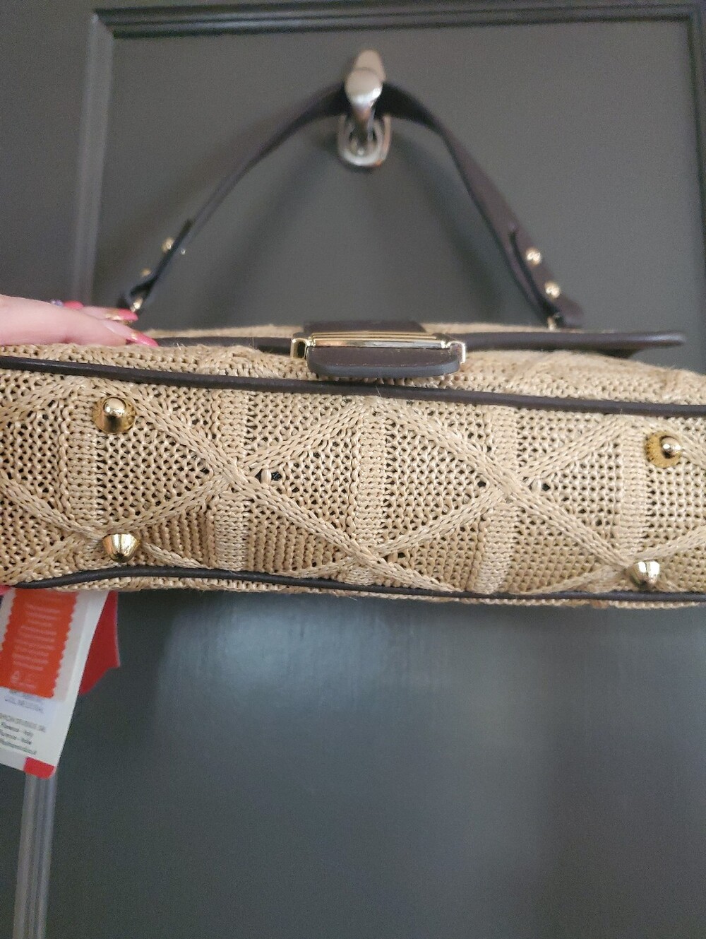 Portofino Coastal Italian Leather Woven Luxe Shoulder Bag - Picture 8 of 13